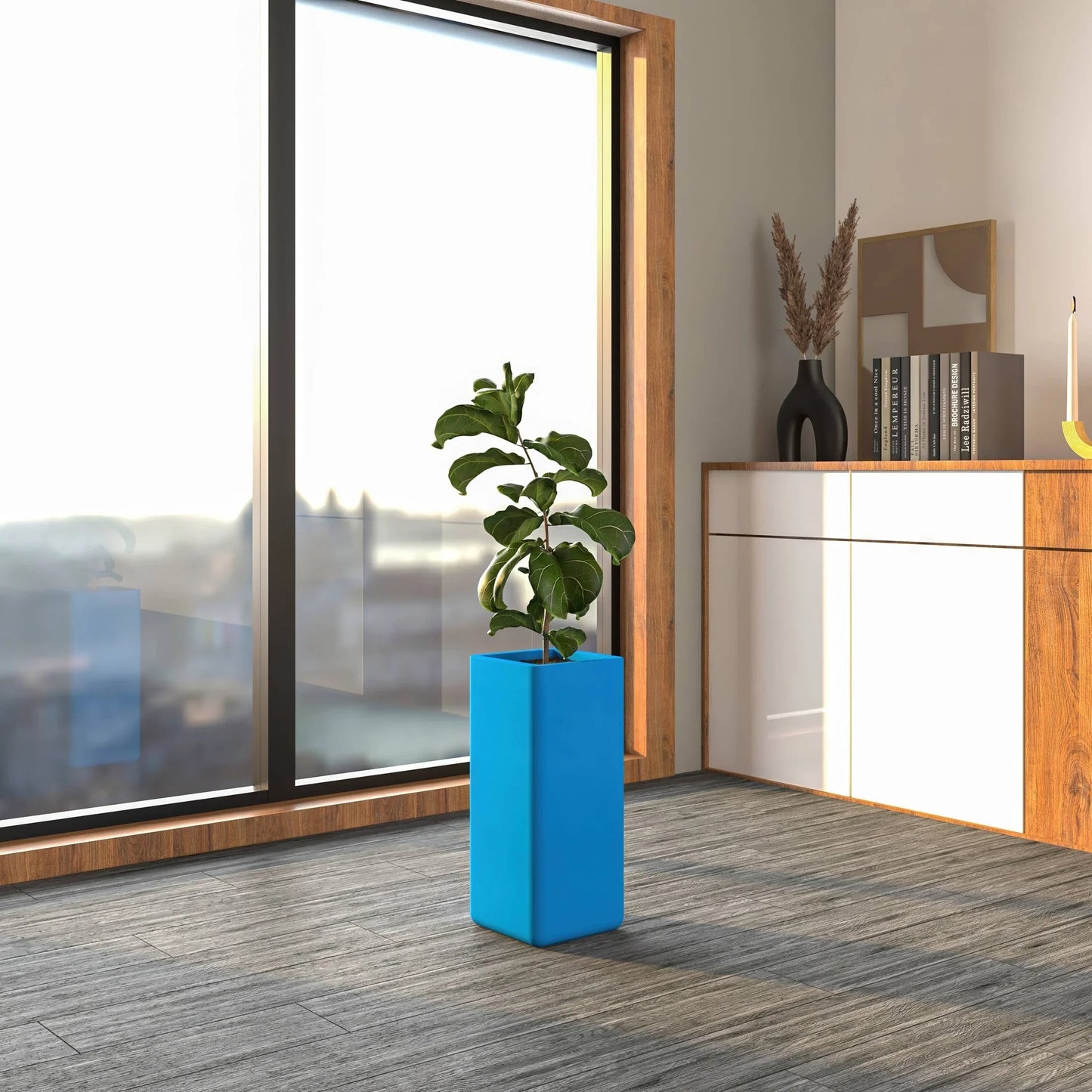 Marquee Fiberstone and MGO Clay Square Planter Pot for Indoor and Outdoor - Elax Furniture