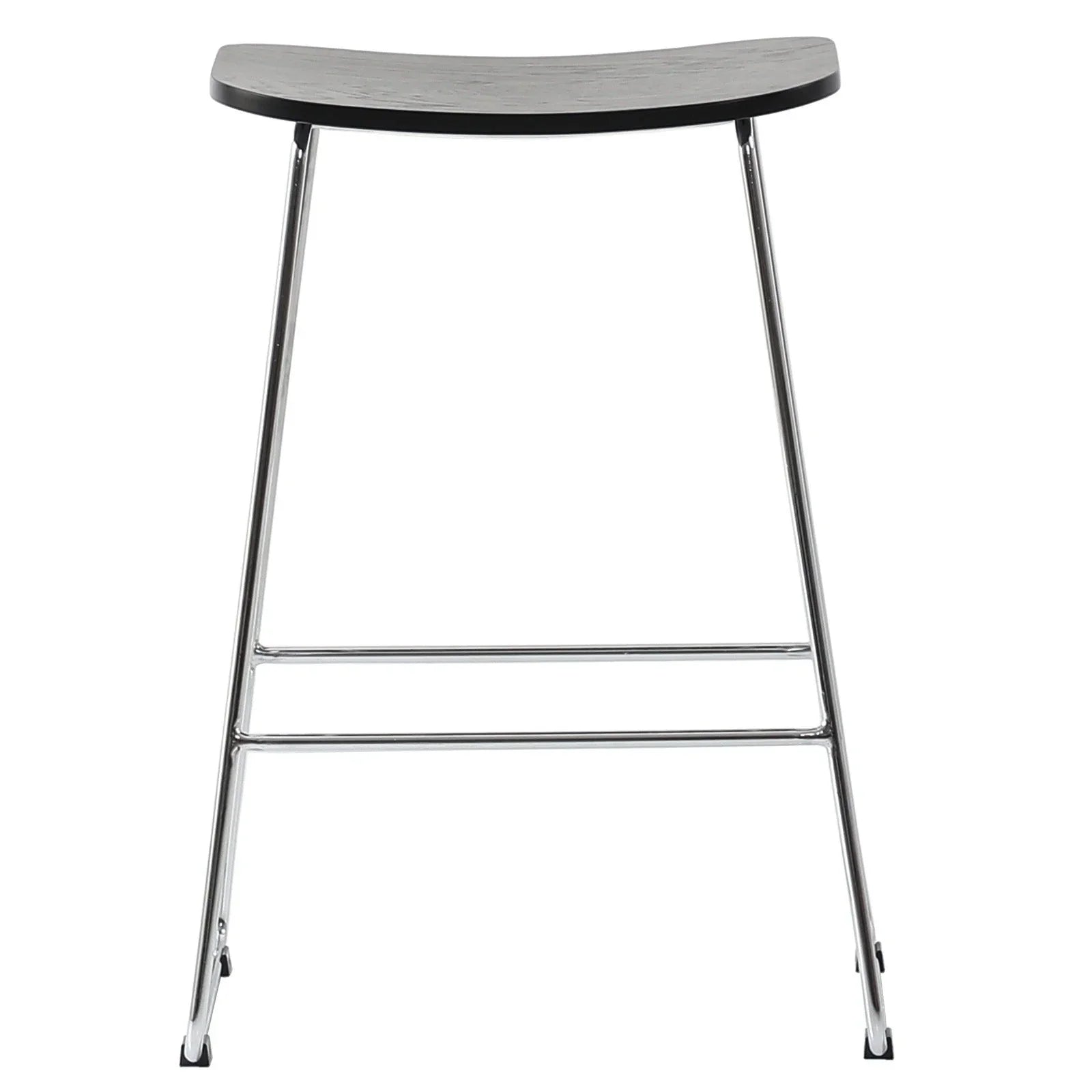 Melrose Modern Wood Counter Stool With Chrome Frame Set of 2 - Elax Furniture