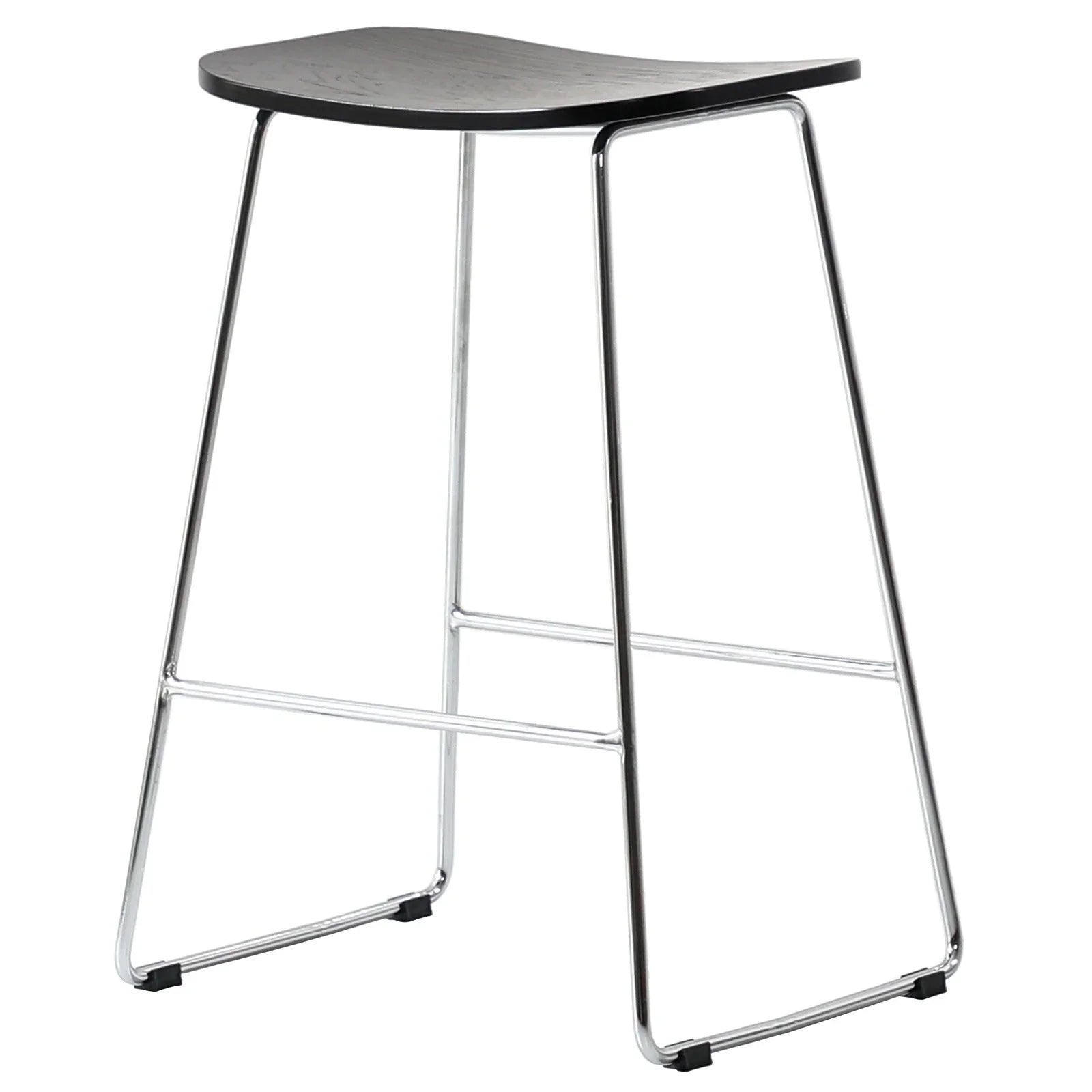 Melrose Modern Wood Counter Stool With Chrome Frame Set of 2 - Elax Furniture