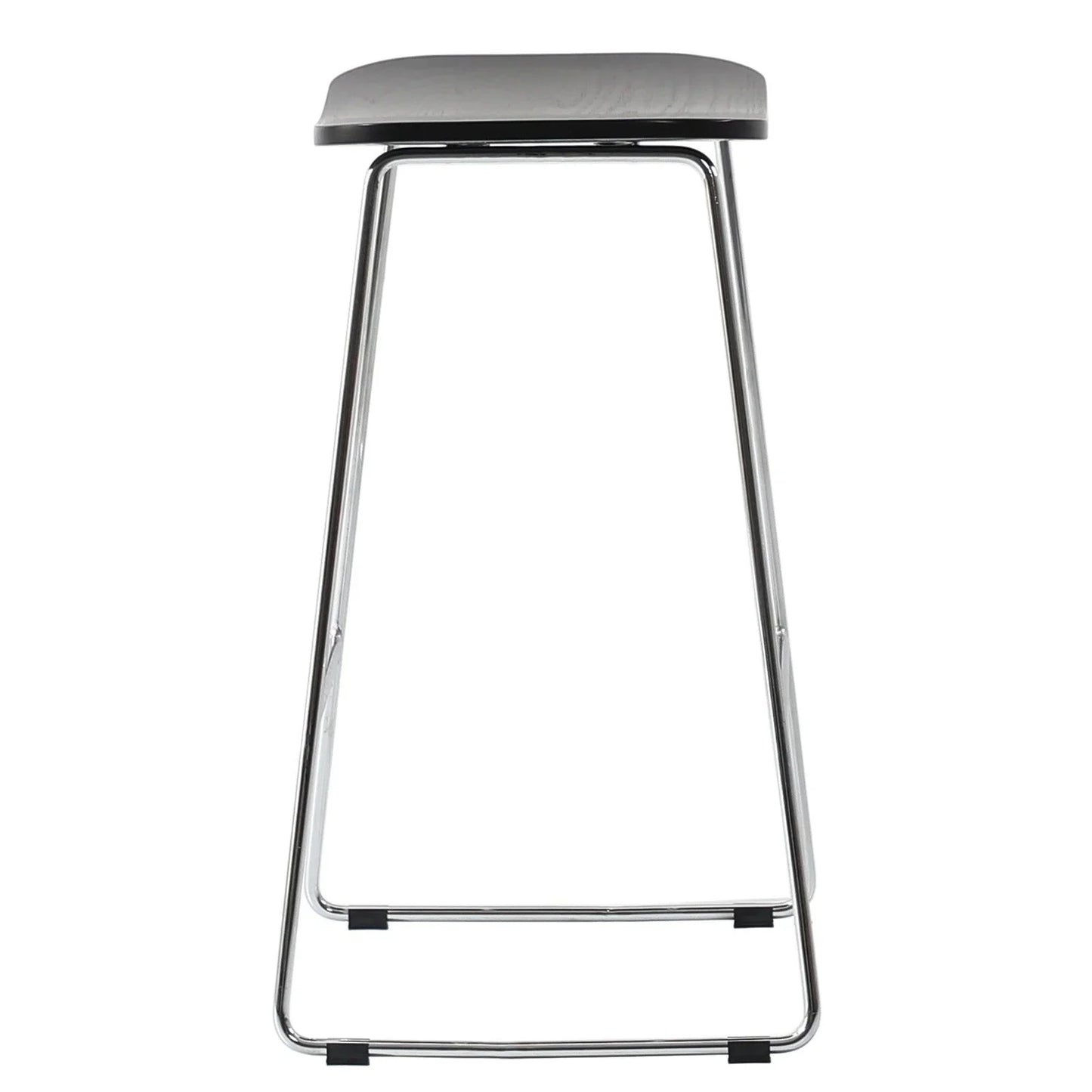 Melrose Modern Wood Counter Stool With Chrome Frame Set of 2 - Elax Furniture