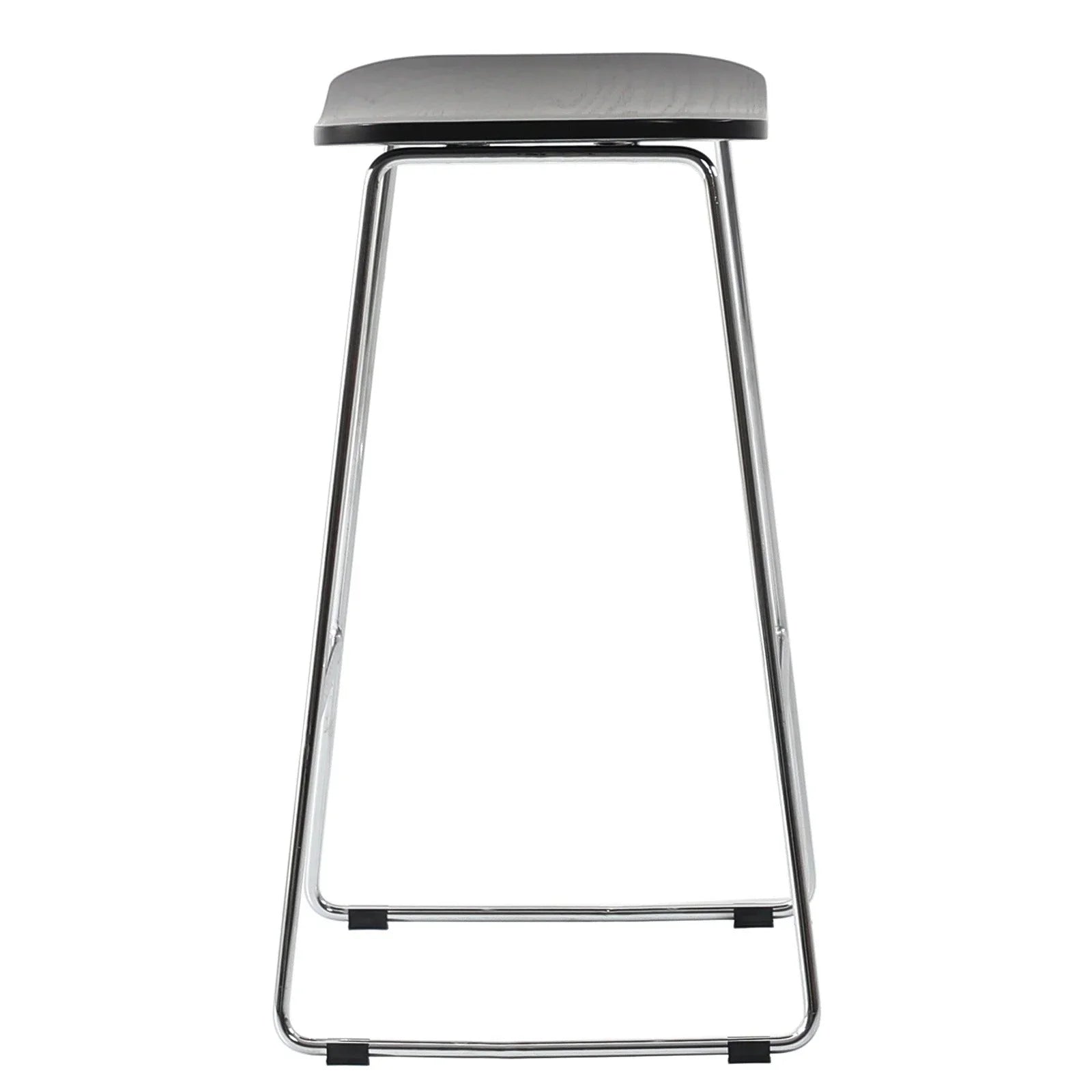 Melrose Modern Wood Counter Stool With Chrome Frame Set of 4 - Elax Furniture