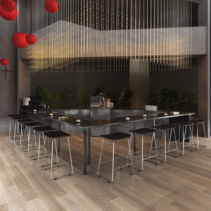 Melrose Modern Wood Counter Stool With Chrome Frame - Elax Furniture