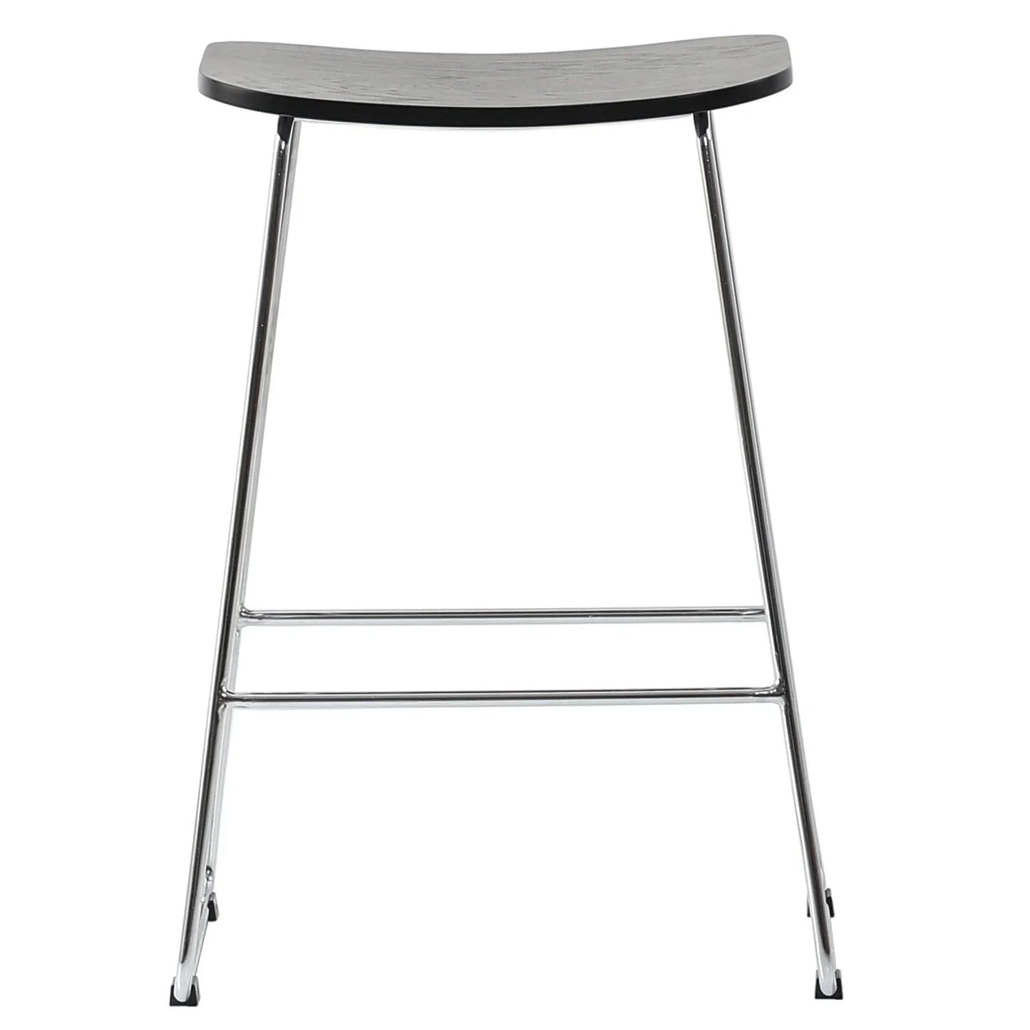 Melrose Modern Wood Counter Stool With Chrome Frame - Elax Furniture