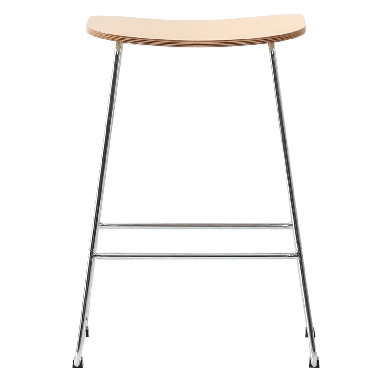 Melrose Modern Wood Counter Stool With Chrome Frame - Elax Furniture