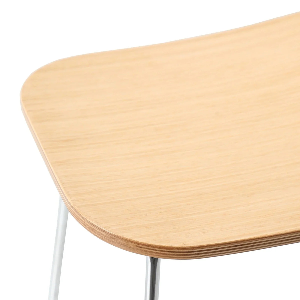 Melrose Modern Wood Counter Stool With Chrome Frame - Elax Furniture