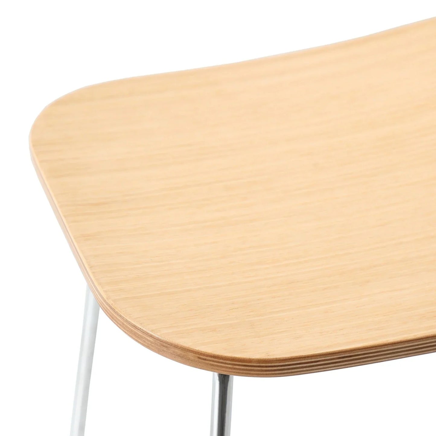 Melrose Modern Wood Counter Stool With Chrome Frame - Elax Furniture