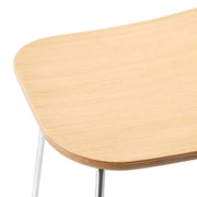 Melrose Modern Wood Counter Stool With Chrome Frame - Elax Furniture