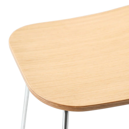 Melrose Modern Wood Counter Stool With Chrome Frame - Elax Furniture