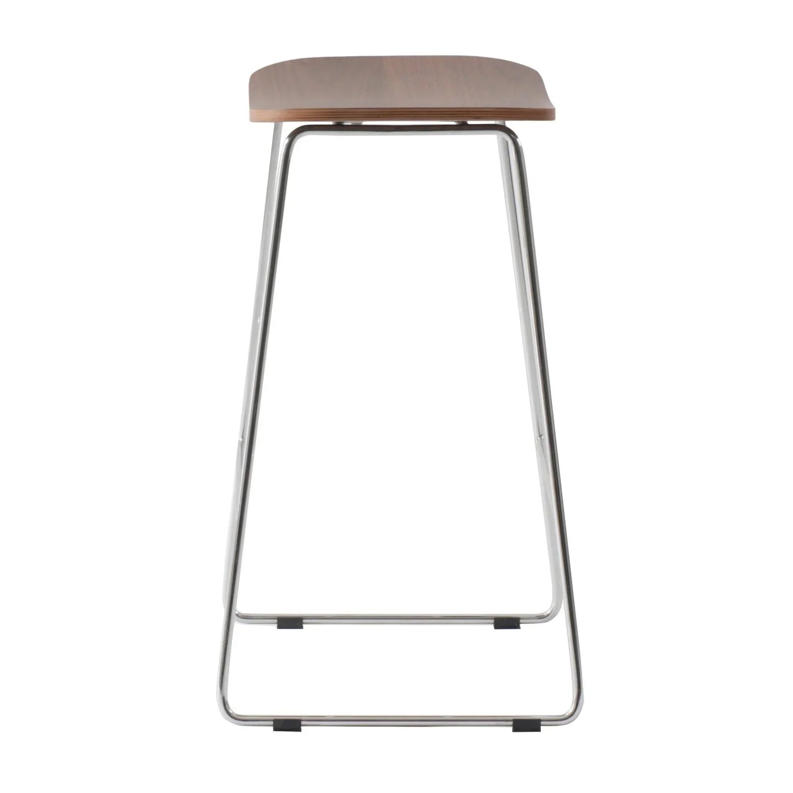 Melrose Modern Wood Counter Stool With Chrome Frame Set of 2 - Elax Furniture