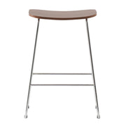 Melrose Modern Wood Counter Stool With Chrome Frame - Elax Furniture