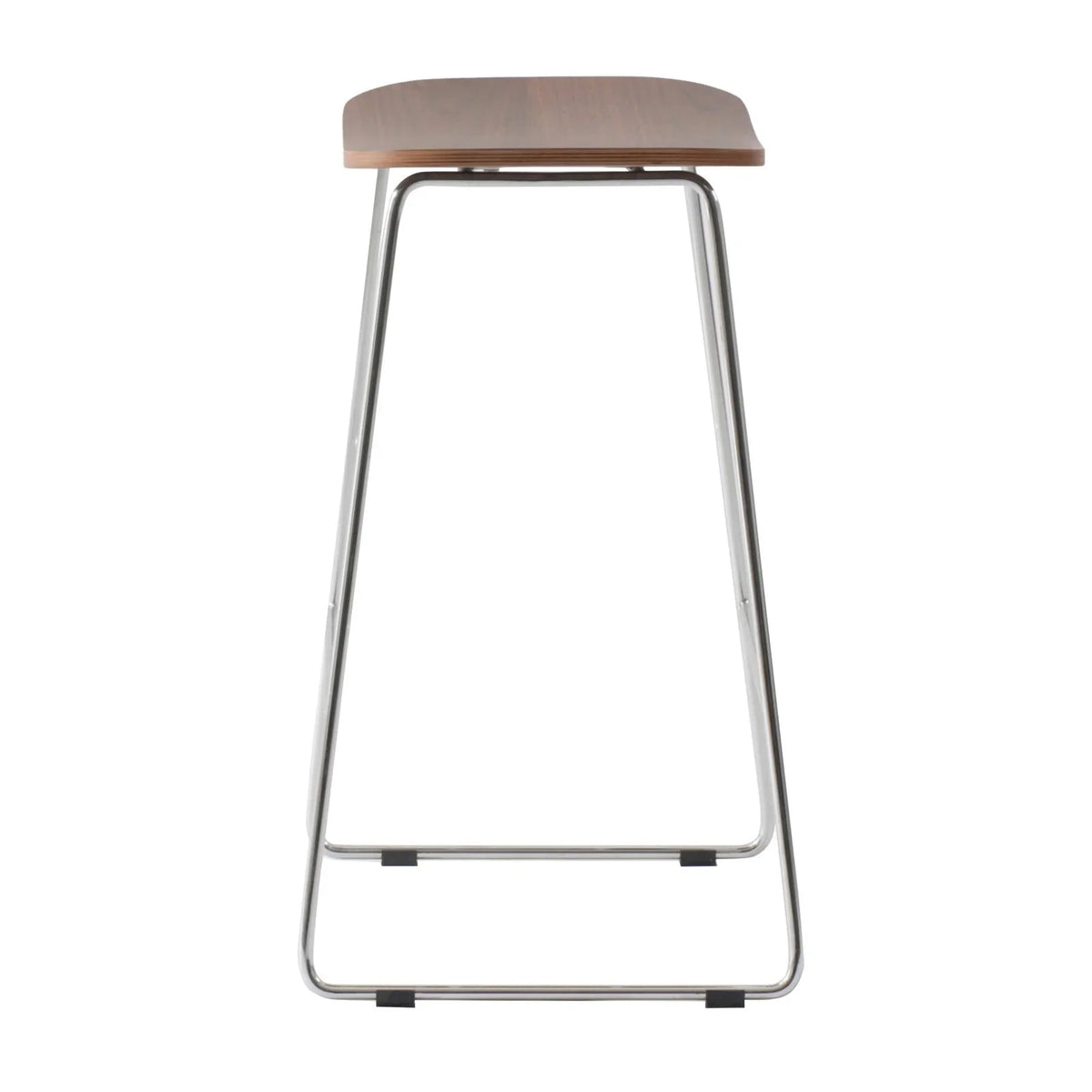 Melrose Modern Wood Counter Stool With Chrome Frame - Elax Furniture
