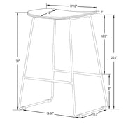 Melrose Modern Wood Counter Stool With Chrome Frame - Elax Furniture