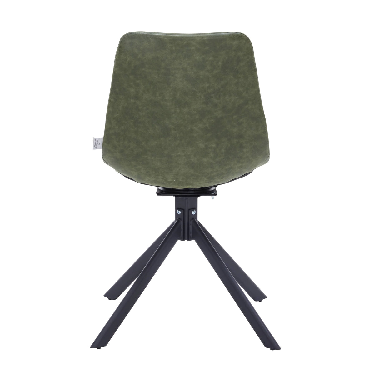Markley Modern Leather Swival Dining Chair With Metal Legs - Elax Furniture