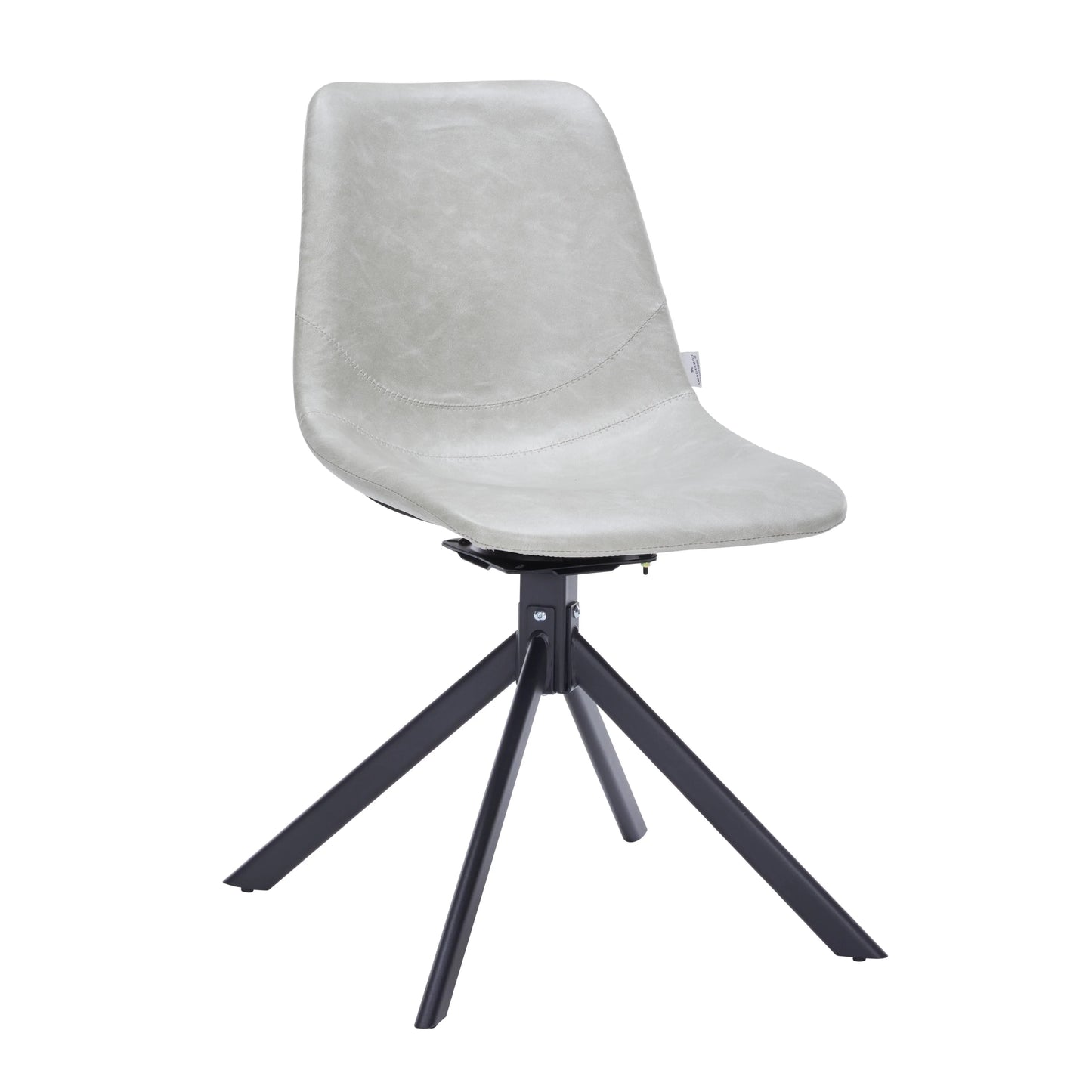 Markley Modern Leather Swival Dining Chair With Metal Legs - Elax Furniture