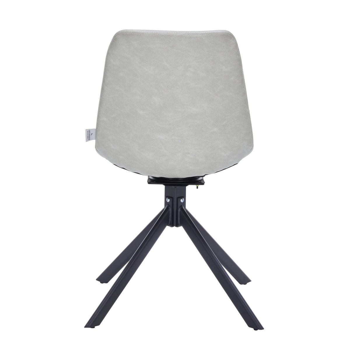 Markley Modern Leather Swival Dining Chair With Metal Legs - Elax Furniture