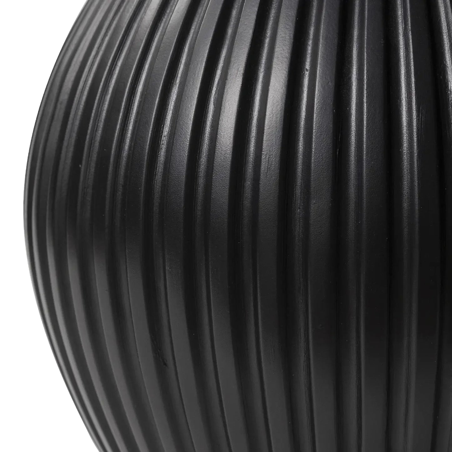 Mander Fiberstone Side Table with Ribbed Hourglass Design for Indoor and Outdoor - Elax Furniture