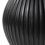 Mander Fiberstone Side Table with Ribbed Hourglass Design for Indoor and Outdoor - Elax Furniture