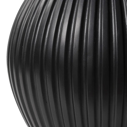 Mander Fiberstone Side Table with Ribbed Hourglass Design for Indoor and Outdoor - Elax Furniture