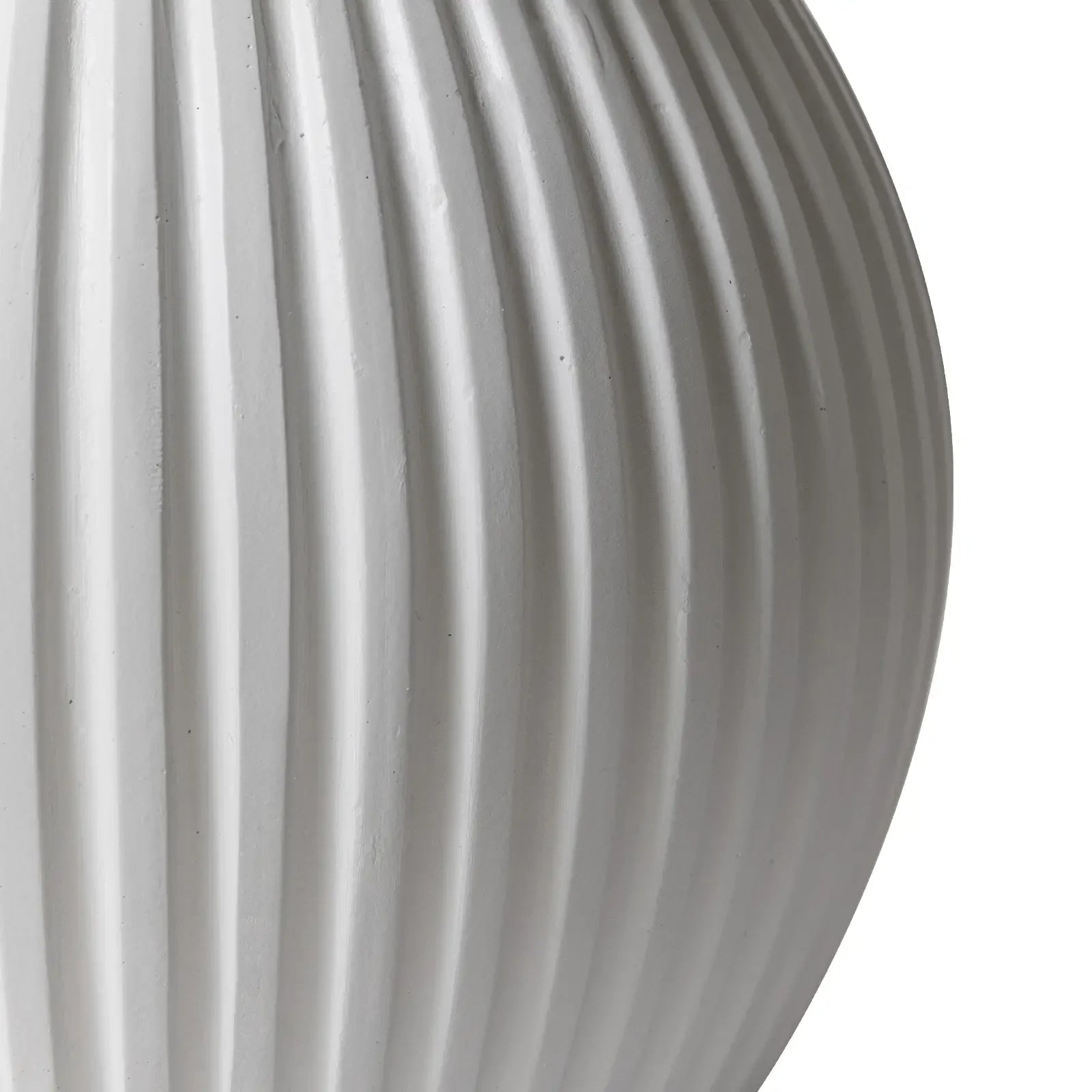 Mander Fiberstone Side Table with Ribbed Hourglass Design for Indoor and Outdoor - Elax Furniture