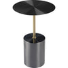 Malta Round Side Table Modern Accent End Table with Stainless Steel Pedestal Base