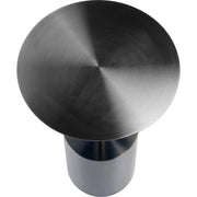 Malta Round Side Table Modern Accent End Table with Stainless Steel Pedestal Base - Elax Furniture