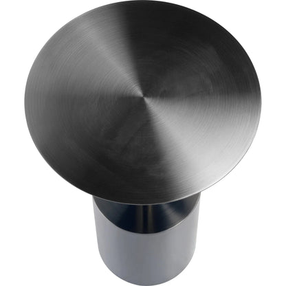 Malta Round Side Table Modern Accent End Table with Stainless Steel Pedestal Base - Elax Furniture
