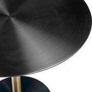 Malta Round Side Table Modern Accent End Table with Stainless Steel Pedestal Base - Elax Furniture