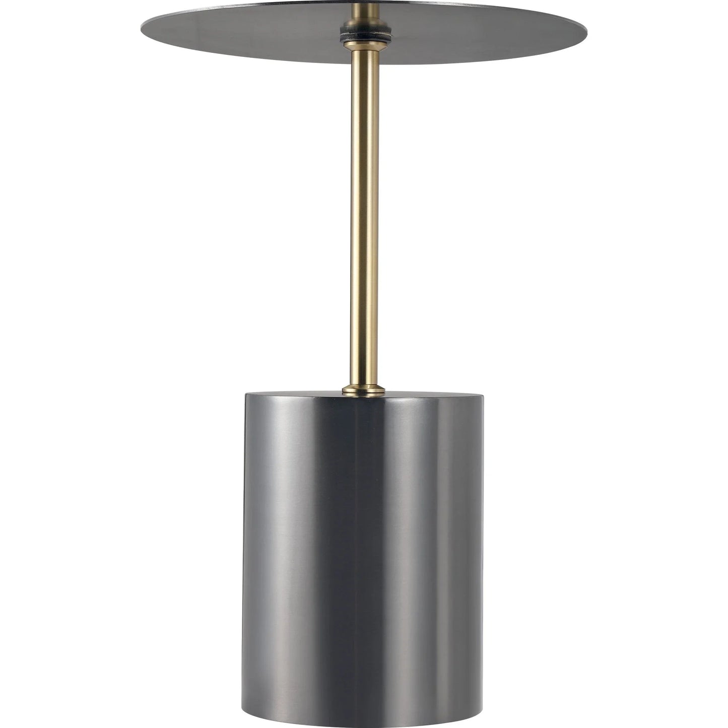 Malta Round Side Table Modern Accent End Table with Stainless Steel Pedestal Base - Elax Furniture