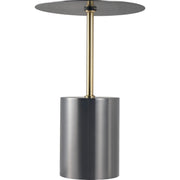 Malta Round Side Table Modern Accent End Table with Stainless Steel Pedestal Base - Elax Furniture