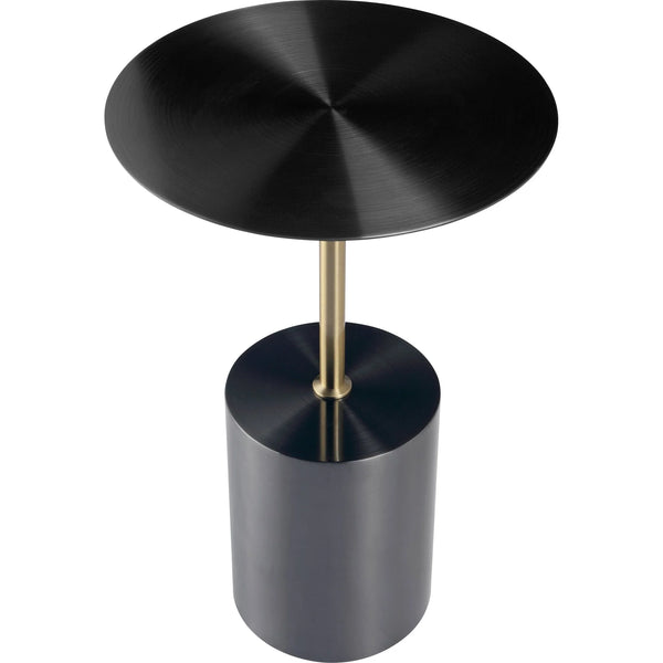 Malta Round Side Table Modern Accent End Table with Stainless Steel Pedestal Base - Elax Furniture