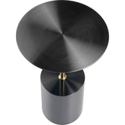 Malta Round Side Table Modern Accent End Table with Stainless Steel Pedestal Base - Elax Furniture