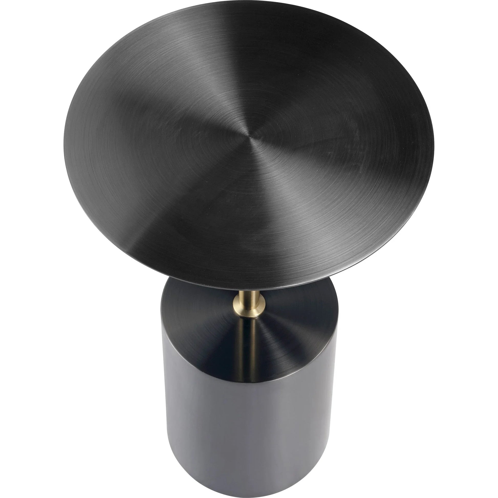 Malta Round Side Table Modern Accent End Table with Stainless Steel Pedestal Base - Elax Furniture