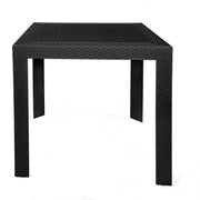 Mace Weave Design Square Dining Table in Polypropylene Plastic - Elax Furniture