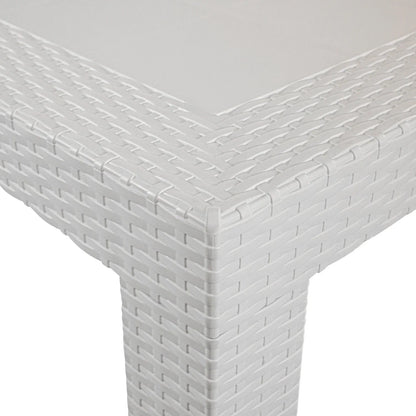 Mace Weave Design Square Dining Table in Polypropylene Plastic - Elax Furniture