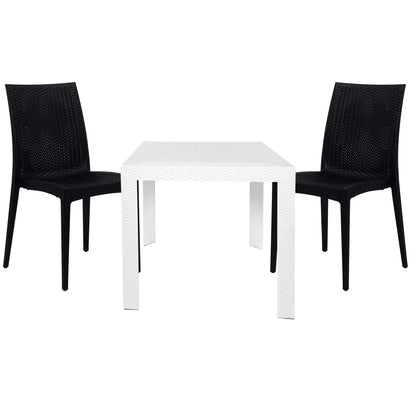 Mace Mid-Century 3-Piece Outdoor Dining Set - Elax Furniture