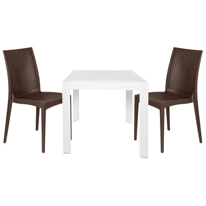Mace Mid-Century 3-Piece Outdoor Dining Set - Elax Furniture