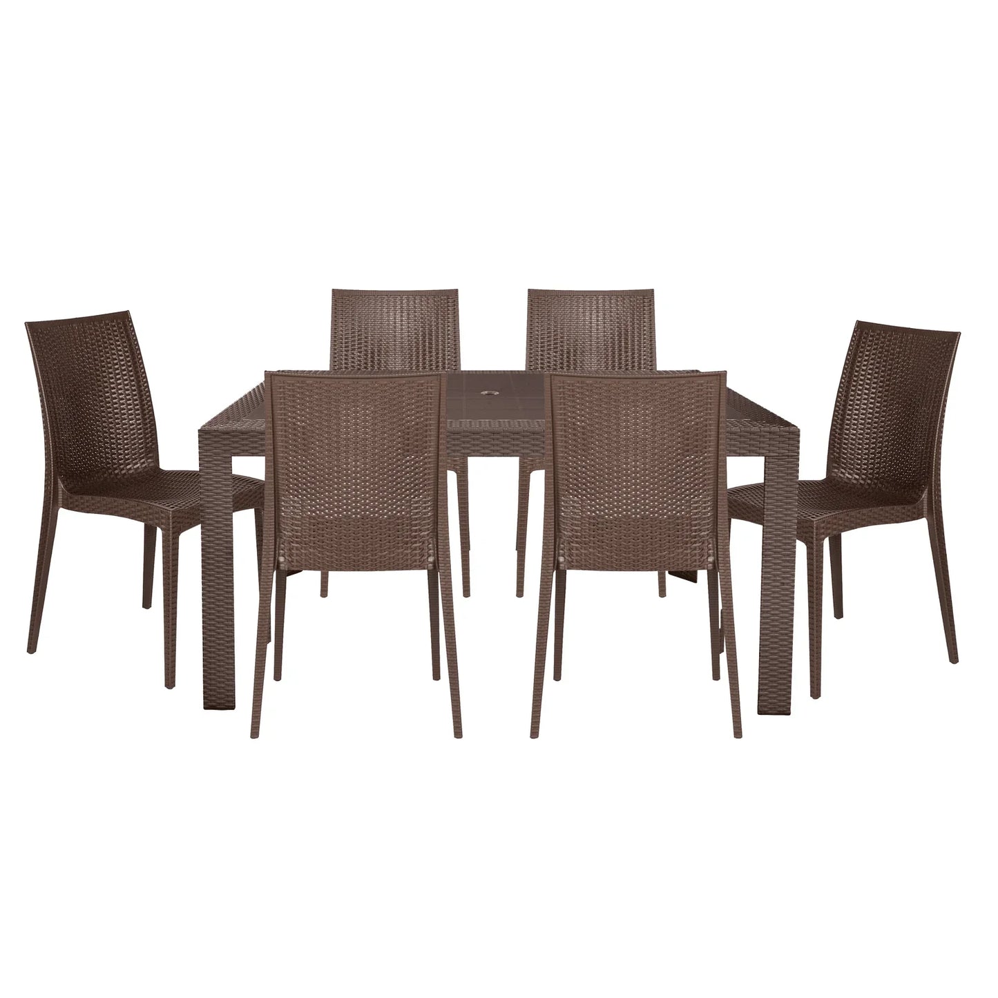 Mace Mid-Century 7-Piece Outdoor Dining Set - Elax Furniture