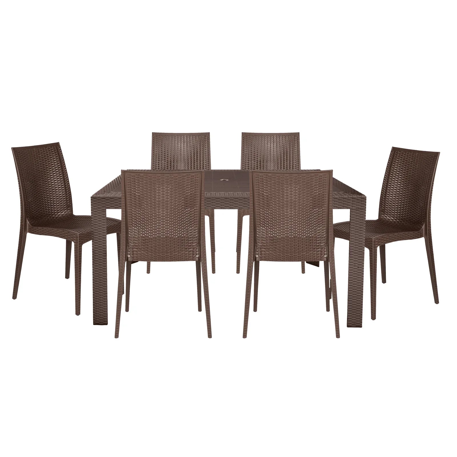 Mace Mid-Century 7-Piece Outdoor Dining Set - Elax Furniture
