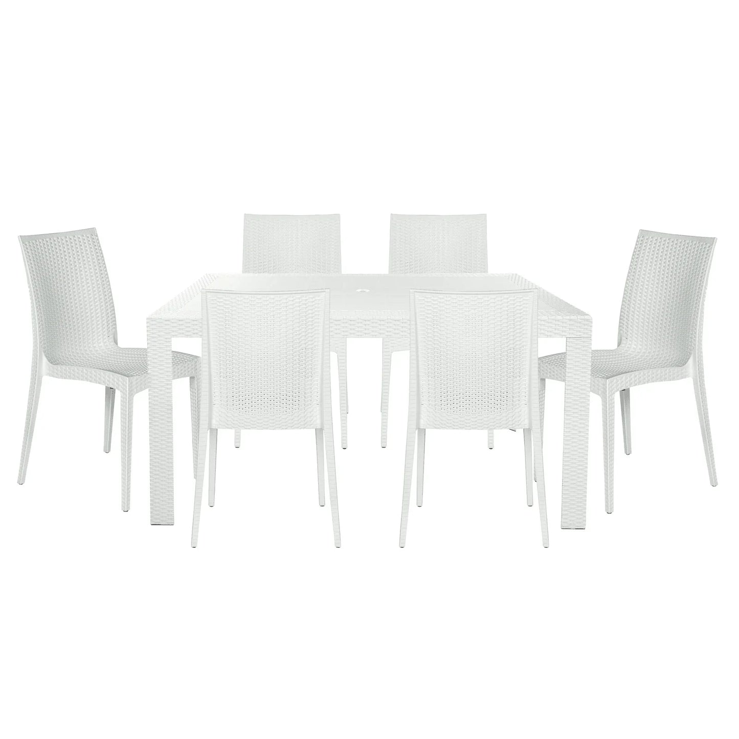 Mace Mid-Century 7-Piece Outdoor Dining Set - Elax Furniture