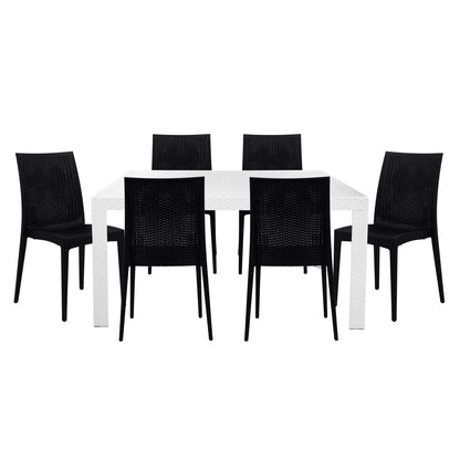 Mace Mid-Century 7-Piece Outdoor Dining Set - Elax Furniture
