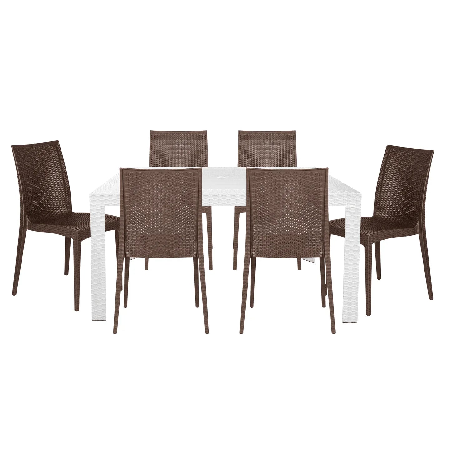 Mace Mid-Century 7-Piece Outdoor Dining Set - Elax Furniture
