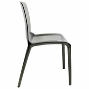 Murray Stackable Dining Side Chair in Plastic Black Dining Chair Leisuremod