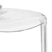 Murray Stackable Dining Side Chair in Plastic Clear Dining Chair Leisuremod