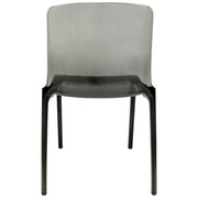 Murray Stackable Dining Side Chair in Plastic Black Dining Chair Leisuremod