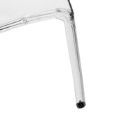 Murray Stackable Dining Side Chair in Plastic Clear Dining Chair Leisuremod
