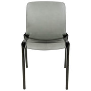 Murray Stackable Dining Side Chair in Plastic Black Dining Chair Leisuremod