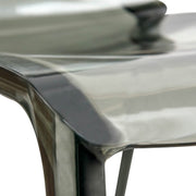 Murray Stackable Dining Side Chair in Plastic Black Dining Chair Leisuremod