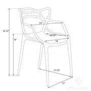 Milan Modern Wire Design Chair - Elax Furniture