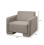 Nyta Accent Chair Upholstered in Linen/Boucle with Pine Wood Frame - Elax Furniture