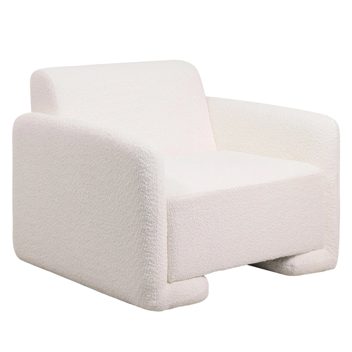 Nyta Accent Chair Upholstered in Linen/Boucle with Pine Wood Frame - Elax Furniture